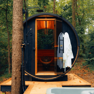 Thermory Barrel No. 62 – Ignite (With Wide Back Window, No Porch) - The Sauna Place