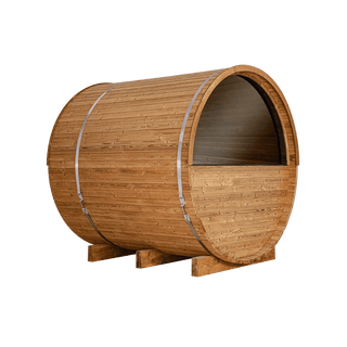 Thermory Barrel No. 50 – Natural (With Wide Back Window, No Porch) - The Sauna Place