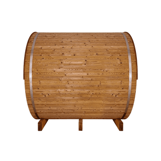 Thermory Barrel No. 50 – Natural (With Wide Back Window, No Porch) - The Sauna Place