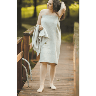 Waffle sauna apron full length - The Sauna Place