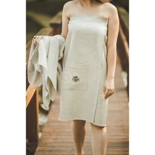 Waffle sauna apron full length - The Sauna Place