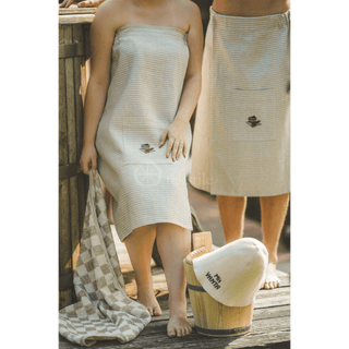 Waffle sauna apron full length - The Sauna Place