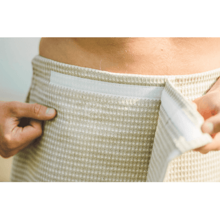 Waffle sauna apron half length - The Sauna Place