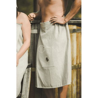 Waffle sauna apron half length - The Sauna Place