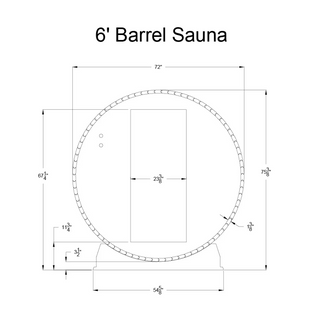 Almost Heaven 6′ x 5′ Watoga 4-person Barrel Sauna - The Sauna Place