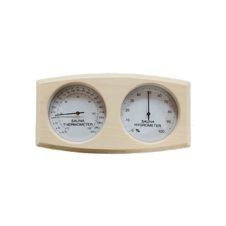 Wood encased combo Thermometer 0C/0F/Hygrometer (9 5/8″ x 5 1/4″) - The Sauna Place