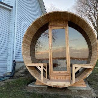 Dundalk Canadian Timber Tranquility MP Barrel Sauna - The Sauna Place