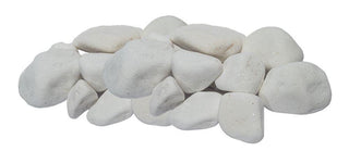 Decorative White Rounded Sauna Heater Stones 2-4 In, 22 lbs - The Sauna Place