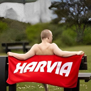 Harvia - Towel (70 x 140cm) Red - The Sauna Place