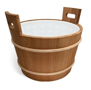 Large 4.7 gallon Cedar Sauna Bucket / Pail with plastic liner - The Sauna Place