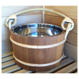 1.32 Gallon Cedar Sauna Bucket with Stainless Steel Liner - The Sauna Place