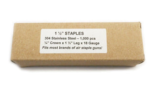 1 1/2" Staples, 304 Stainless (1000 Count) - The Sauna Place