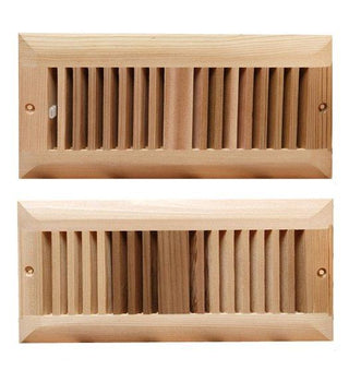 Cedar Grill/Register Vent Set (4" x 10") - The Sauna Place