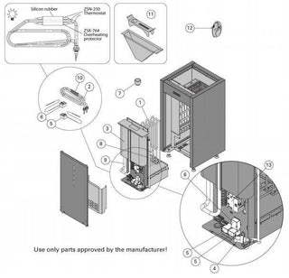 Finlandia / Harvia Part # ZCU-115 Water Reservoir - The Sauna Place