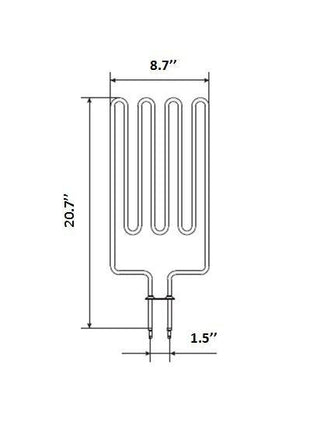 Finlandia / Harvia Part # FH104 or ZSJ-110 1500W, 240v Element for JM-30. 2 elements in each heater. - The Sauna Place