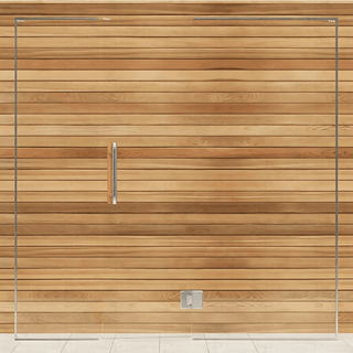 Glass Wall System 7′ wide x 7′ Tall Glass Wall System - The Sauna Place