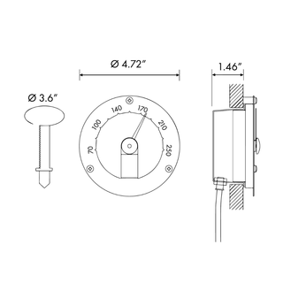 Cariitti Illuminated Sauna Thermometer - The Sauna Place