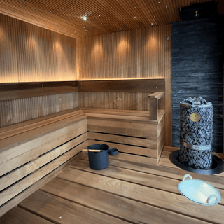 Cariitti Water Bowl with Wooden Handles - The Sauna Place