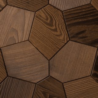 EmotionWood Hexagon Thermo-Ash Brushed - The Sauna Place