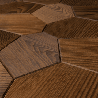 EmotionWood Hexagon Thermo-Ash Brushed - The Sauna Place