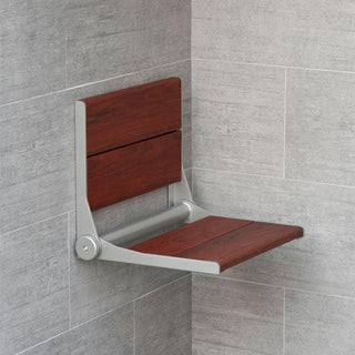 Thermasol Brazilian Walnut Folding Shower Seat - The Sauna Place