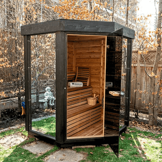 Dundalk Pure Cube Trinity Sauna – Knotty Red Cedar – CALL FOR PRICING - The Sauna Place